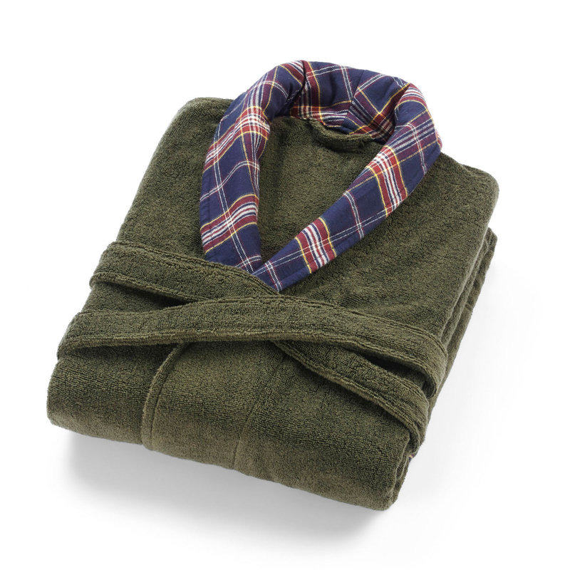 Peignoir mi-mollet unisexe avec poches Boffa, Vert