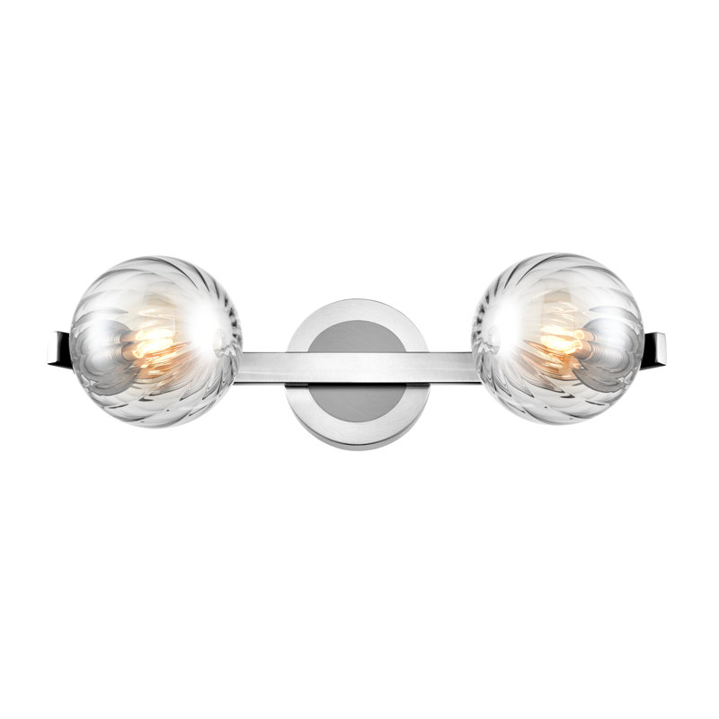 Allicyn Wall Bracket, Satin Nickel, White