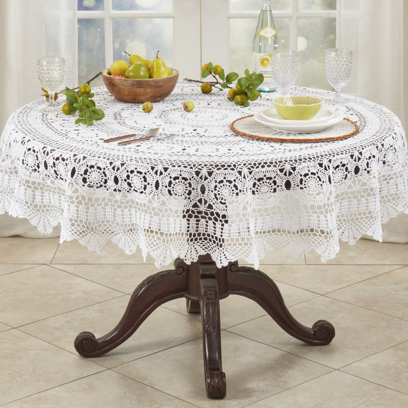 Cavaillon Lace Tablecloth, 72" L x 72" W, White