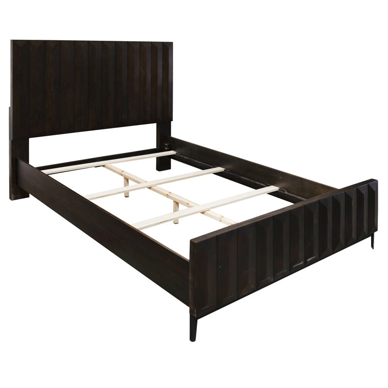 Aldwell Pine Modern Panel Bed, King, Light Gray