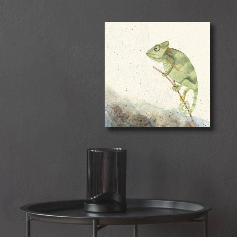 Art mural en verre épique «Reptilian 4» par Alicia Ludwig, 12 po x 12 po