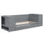 Lit de jour simple gris avec rangement pour papeterie, lit gigogne - Structure fonctionnelle en bois-1116205603