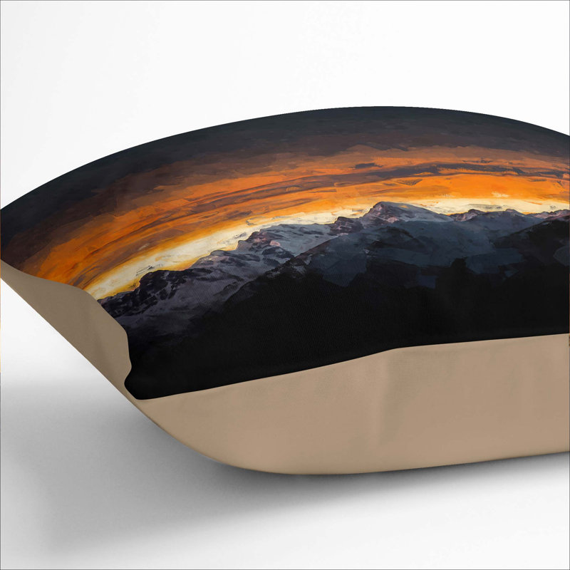 Monte Due Mani Mountain Cushion with Filling, 55cm H x 55cm W x 20cm D, Stone