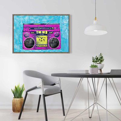 Toile encadrée rétro musicale | Radio Rétro Home Decor