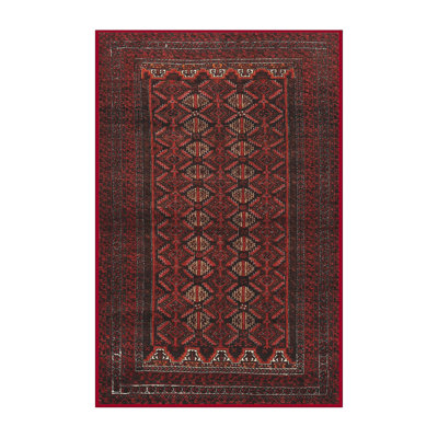 Tapis rouge à motif sud-ouest