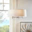 Lustre réglable 5 lumières à abat-jour tambour, lustre moderne, lustre de vestibule-1829940956