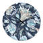 Motif botanique bleu marine - Horloge murale traditionnelle-60281882