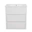 Meuble-lavabo 30 po avec lavabo en céramique et 2 tiroirs pleine extension, meuble-lavabo autoportant avec poignée libre à 45 °, glissières de tiroir à fermeture en douceur, blanc-1066482827