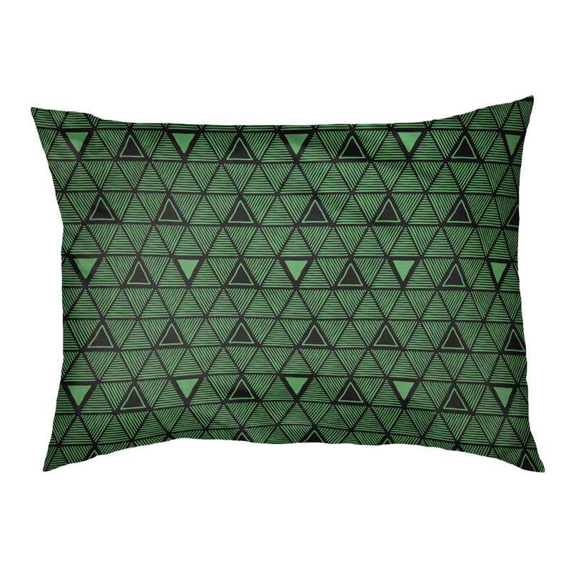 Coussin pour chien Chen, Moyen (l 40 po x P 6,5 po x H 30 po), Vert/noir