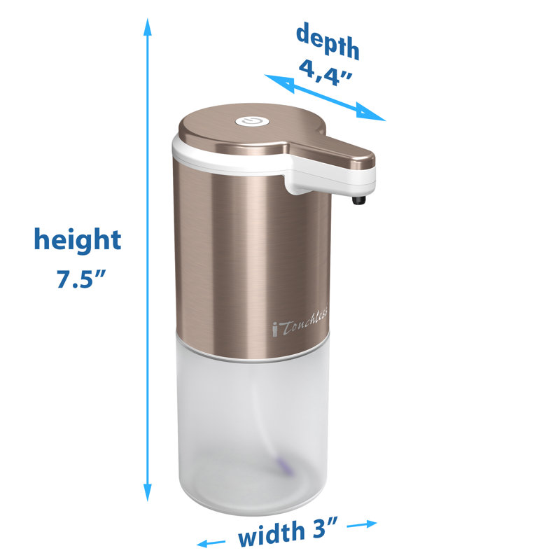 Distributeur de savon automatique en acier inoxydable, Or rose