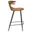 Flair Upholstered Counter Stool with Metal Frame-1822329036