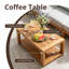Ensemble de conversation modulaire en bois massif pour patio