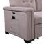Canapé-lit modulaire réversible de 84 po avec méridienne de rangement, ports de chargement USB et poche-1624821064