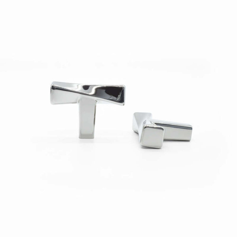 Twist Bar Knob, Polished Nickel