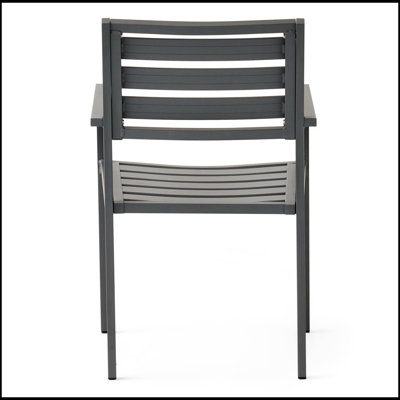 Modern Aluminum Outdoor Dining Chairs Set of 2, Durable and Stylish for Patio and Garden Use