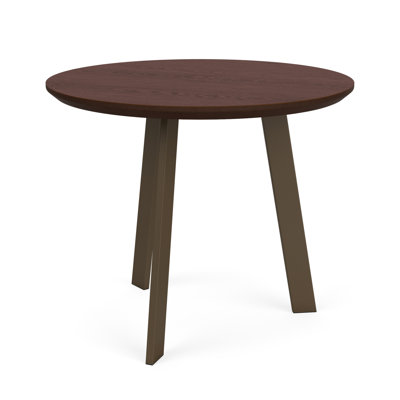 Luxe End Table Steel Legs 24" Dia High Pressure Laminate Top
