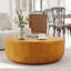 Table basse d'intérieur ronde 35,63 ", table basse centrale à grain de bois moderne, robuste en Mgo (oxyde de magnésium) imperméable, table sans assemblage pour patio, jardin, cour arrière, salon-892115247