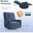 360° Swivel Rocker Recliner Glider Chair, Corduroy Nursery Chair for Small Spaces, Dark Blue-1987192922