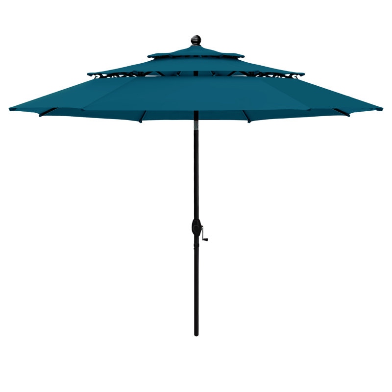 Parasol de marché 120 po Leonard, Cerulean