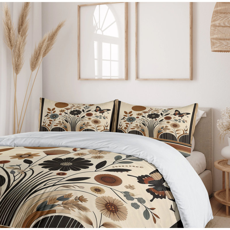 Boho Duvet Cover, King Duvet Cover + 2 Standard Shams