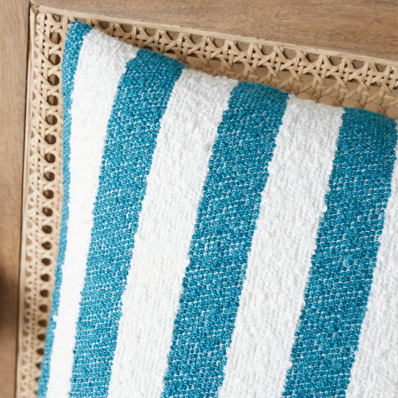 Boucle Stripe Cushion Cover, Teal