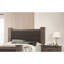 Mobilier de chambre à coucher de style moderne avec lit de grand lit et tête de lit tapissier à finition brune-2039761903