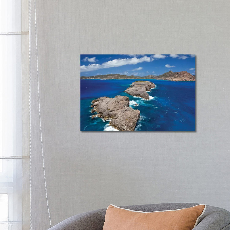 Islands At Saint Barthélemy, Caribbean Sea - Wrapped Canvas Print, 66.04 cm H x 45.72 cm W x 1.91 cm D