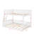 Full XL Over Queen Bunk Bed With Ladder And Guardrails