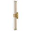 Meuble-lavabo Georgette avec Ã©clairage DEL intÃ©grÃ© et abat-jour en cristal cannelÃ© transparent-94487018
