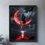 Art encadré noir, "The Black vêtu" lié par le sort, impressions sur toile de style rétro-1027366305