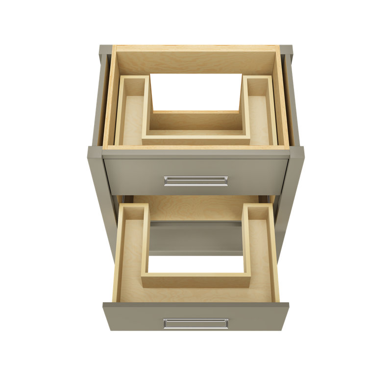 Kiawah Two-Drawer Single Bath Vanity, French Olive, Polished Chrome, 30"