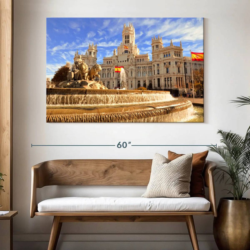 Cybele Fountain And Palace, 34" H x 51" W
