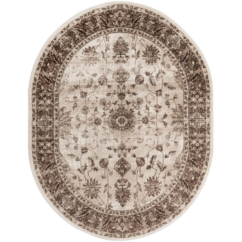 Emigdio Oriental Indoor Rug, Oval 7'10" x 10'