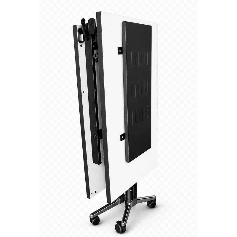 12 Person Fold-up Training Tables, Extra Long for Seminars and Conferences with White color Thick Tops, Fold-Up Legs & Integrated Power Boxes.