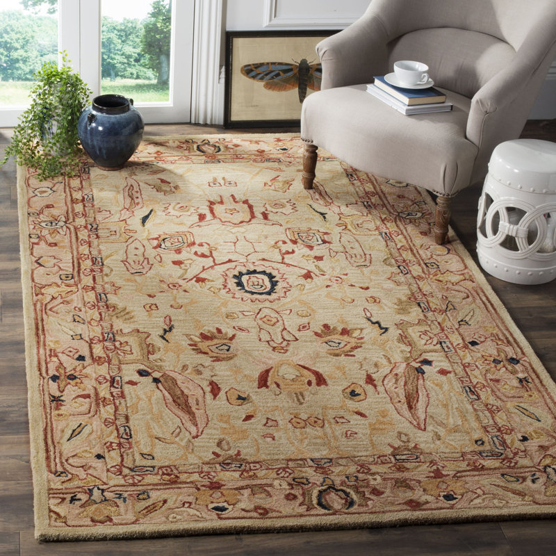 Tingley Hand Tufted Wool Pile Oriental Rug, Rectangle 4' x 6'