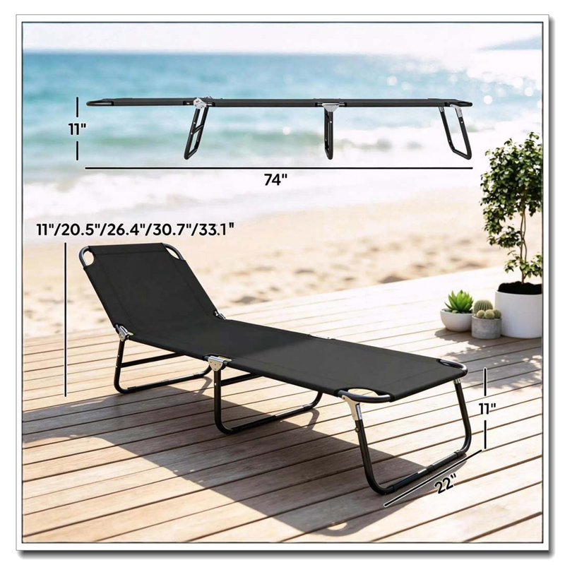 Chaise longue pliante pour bronzer
