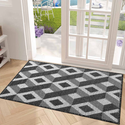 Kadience Non-Slip Geometric Doormat