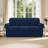 4 Piece Stretch Jacquard Couch Cover, Sofa Slipcover for 3 Cushion Couch, Machine Washable Furniture Protector(Sofa, Navy)-1400389073