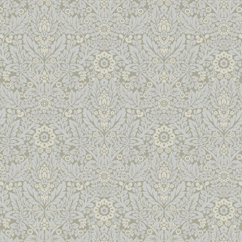 Laura Ashley Delamore Stone Grey Wallpaper