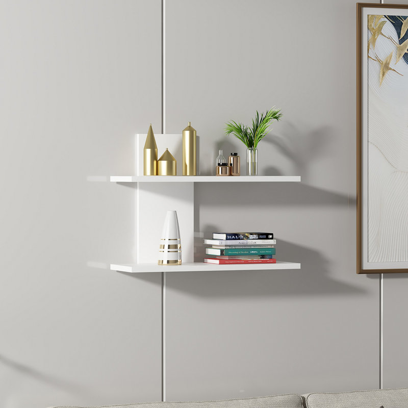 Locelso Floating Shelf, White