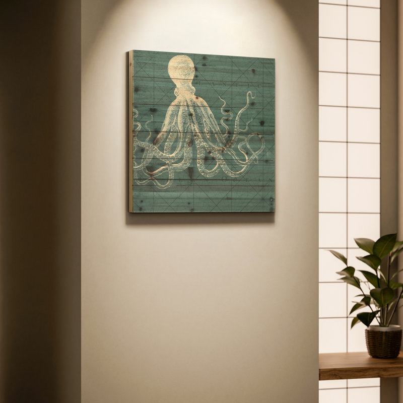 « côtier menagerie b », impression sur bois