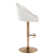Matisse Highback Adjustable Barstool With Rounded T Footrest - Set Of 2