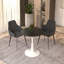 Table de salle à manger ronde avec plateau en pierre frittée et base de piédestal en acier pour 2 à 4 personnes dans la cuisine et la salle à manger-1280761442-1235713034-1280761465