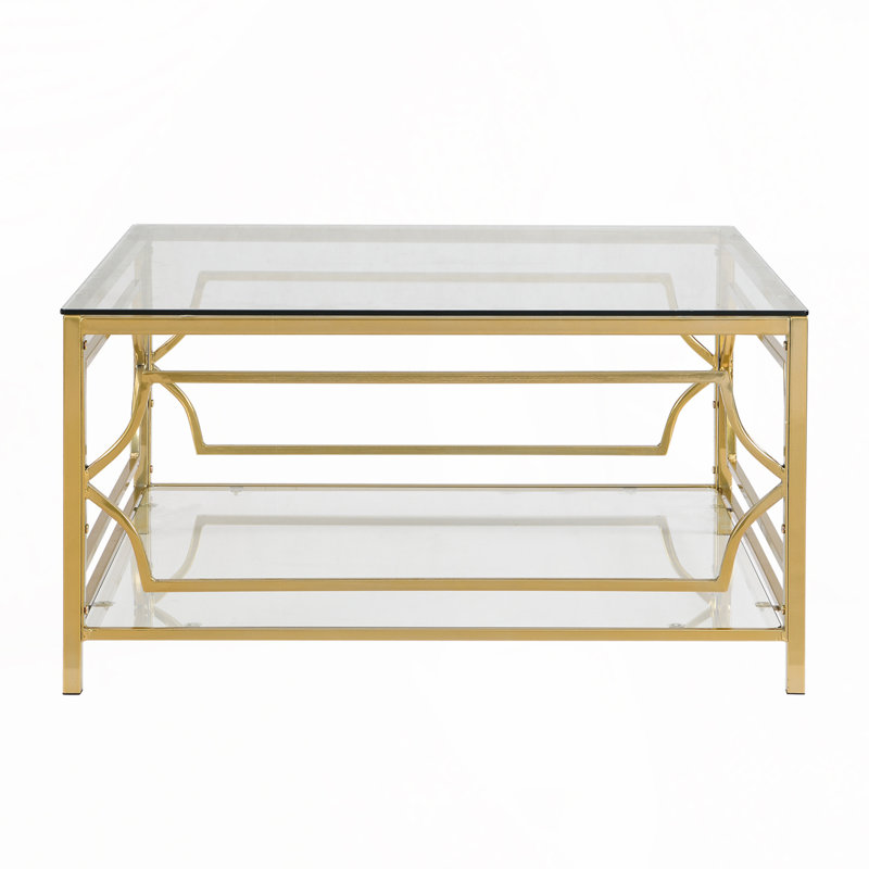 Square Glass Coffee Table, Transparent