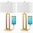 Arthuree Table Lamp Set 28.5" Brass Gold Table Lamp Set with USB-1310339694