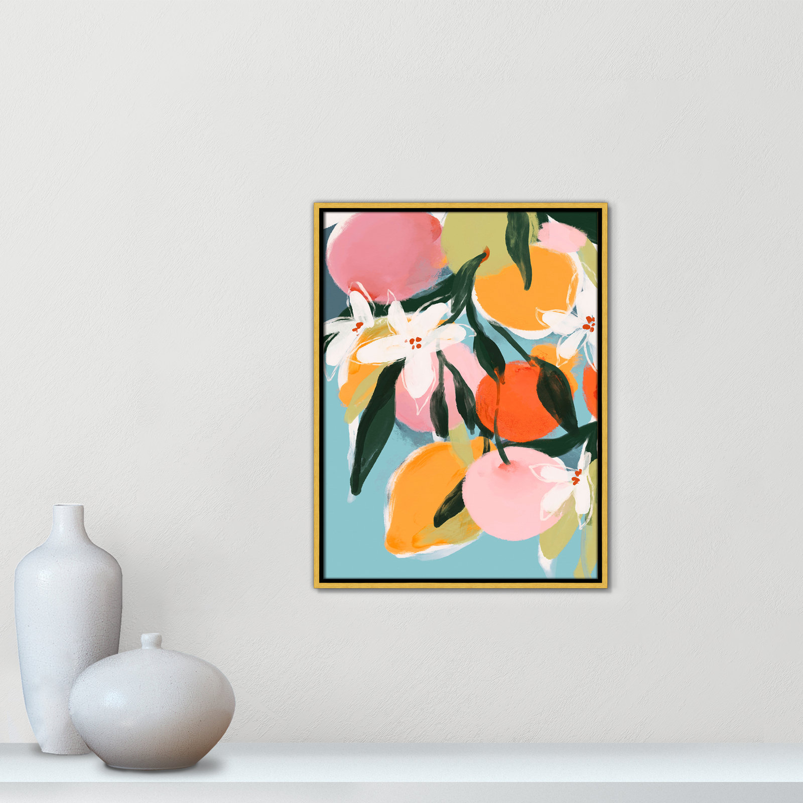 Fruity Summer I Print by Treechild, Gold Floater, 25.5" H x 19.5" W