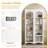MDF Italian Retro Double Storage Round Side Table with Tempered Glass Top, Modern and Functional Design-1104876778