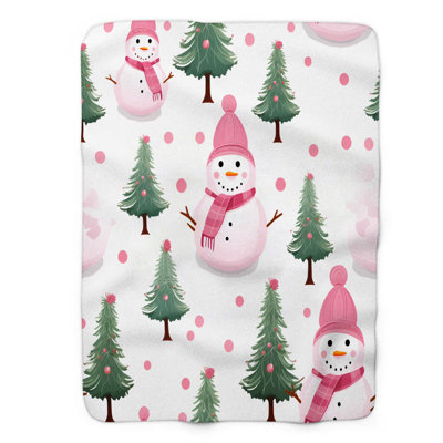 Pink Noel - 1 Piece Premium Sherpa Blanket