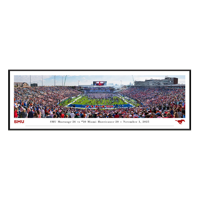 SMU Mustangs Football - Cadre standard, Framed without Mat