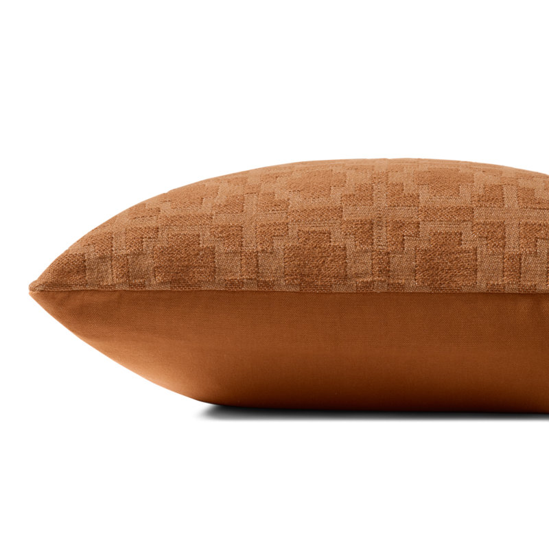 Cotton Throw Square Pillow Cover by Loloi, Down
